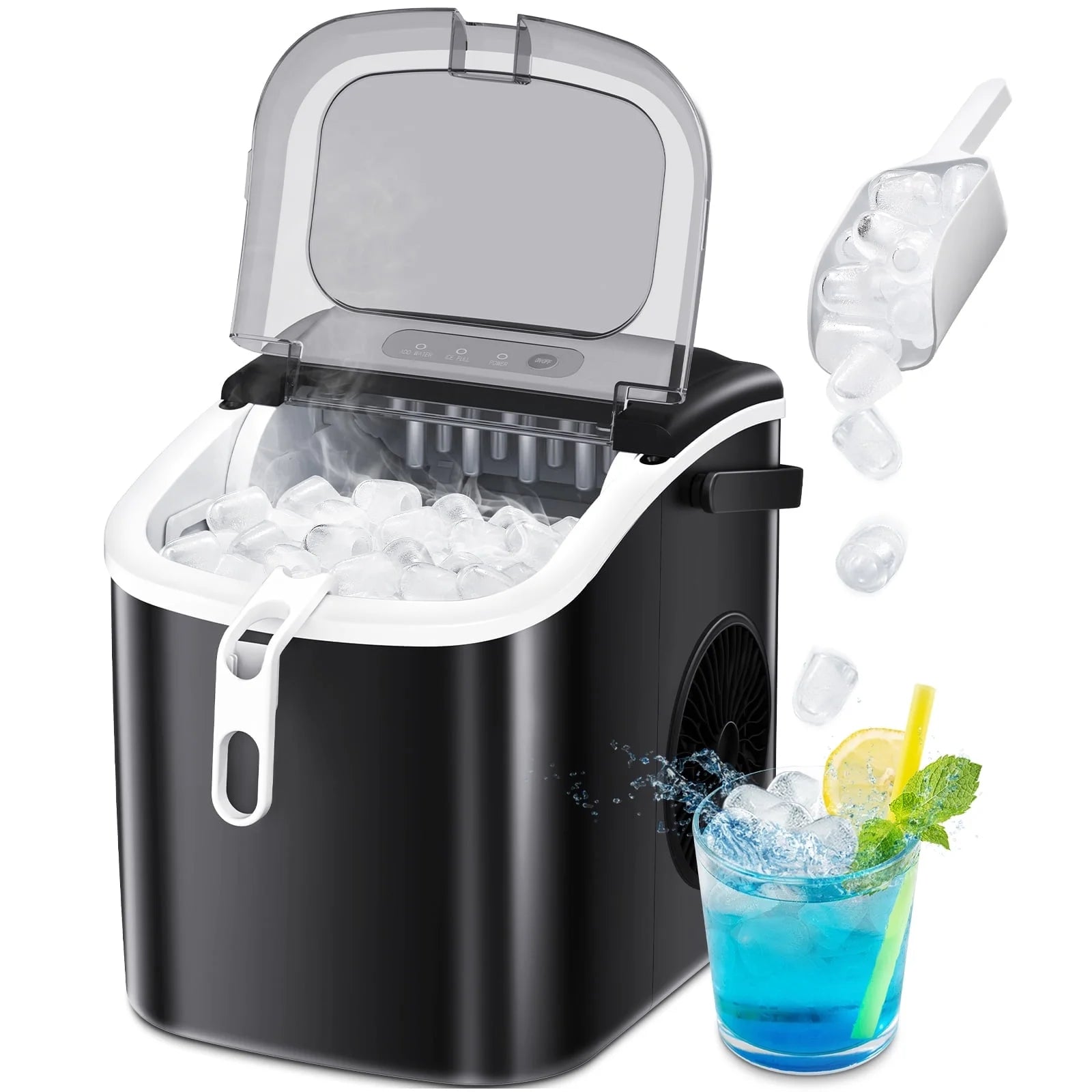 Ice Maker 26 Lbs/24H Capacity Portable, Grey