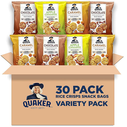 Rice Crisps, Variety Pack, Gluten Free, 0.91 Oz Bag, 30 Count