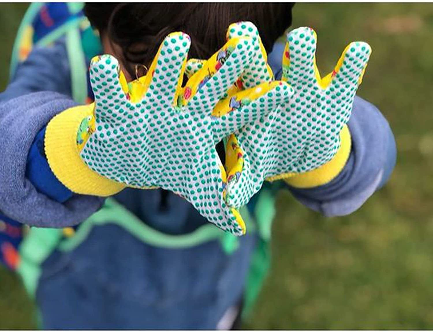 2 Pairs Kids Gardening Gloves for Yard Work Children Garden Gloves for Age 2-5