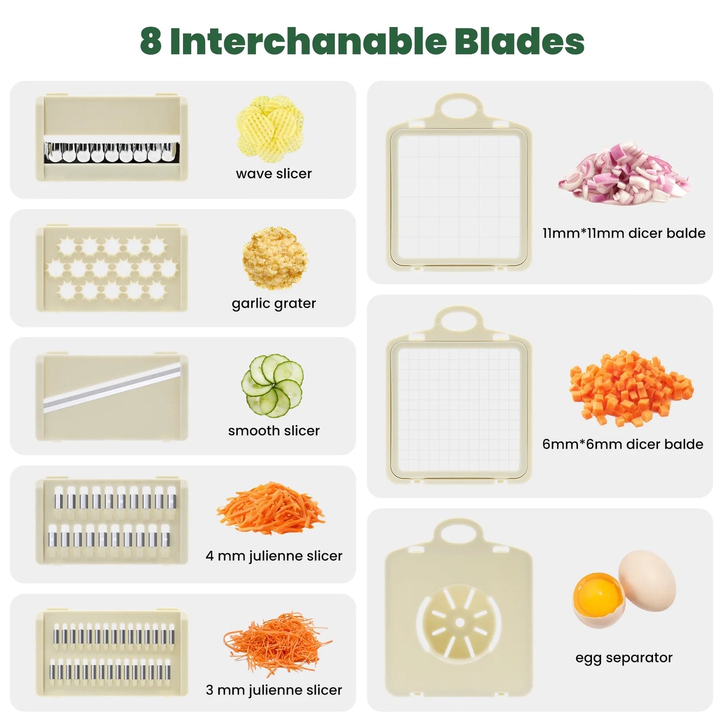 Vegetable Chopper,  Multifunctional 12-In-1 Veggie Chopper with 7 Blades, Onion Chopper Food Chopper Vegetable Slicer Cutter Dicer