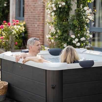 Oslo 6 Person Squared Hot Tub with Hydro Massage Jets plus & LED Strip