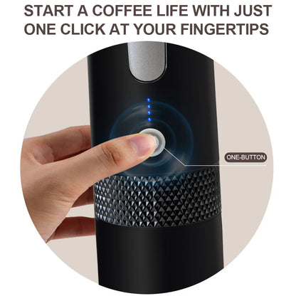 170ML Electric Coffee Machine Portable Coffee Maker Rechargrable Compatible with Capsule & Ground Coffee for Home Kitchen Office